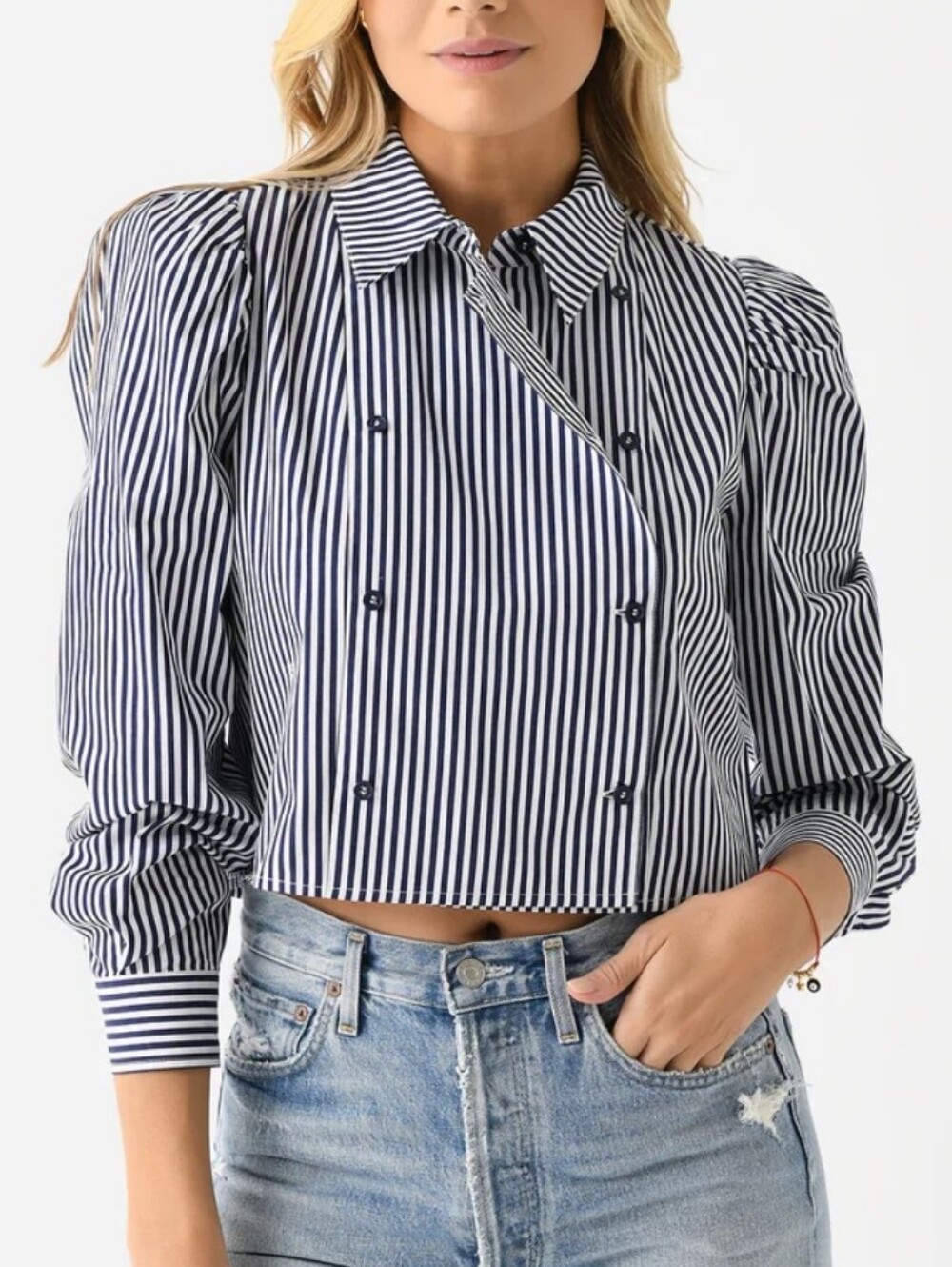 Hunter Bell Annette Top NWOT Sz 2 Striped Cropped - Picture 10 of 10